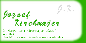 jozsef kirchmajer business card