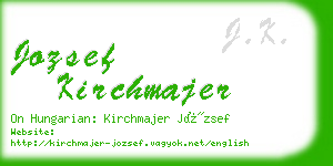 jozsef kirchmajer business card